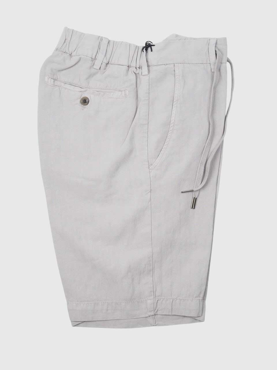 Linen Cotton Shorts Light Grey