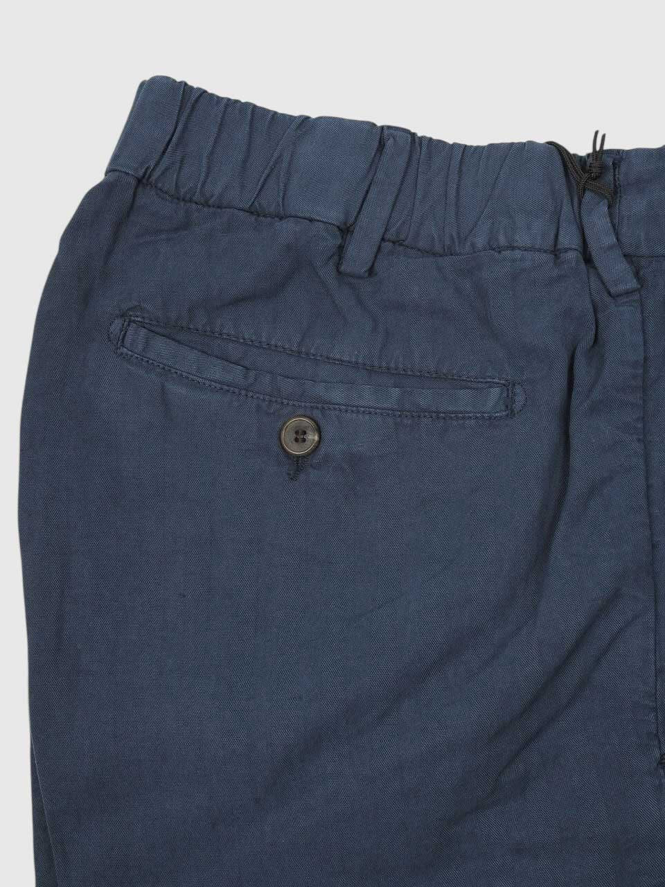 Linen Cotton Shorts Washed Navy