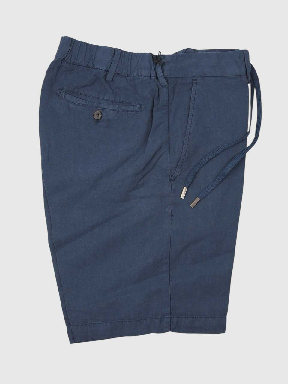 Linen Cotton Shorts Washed Navy