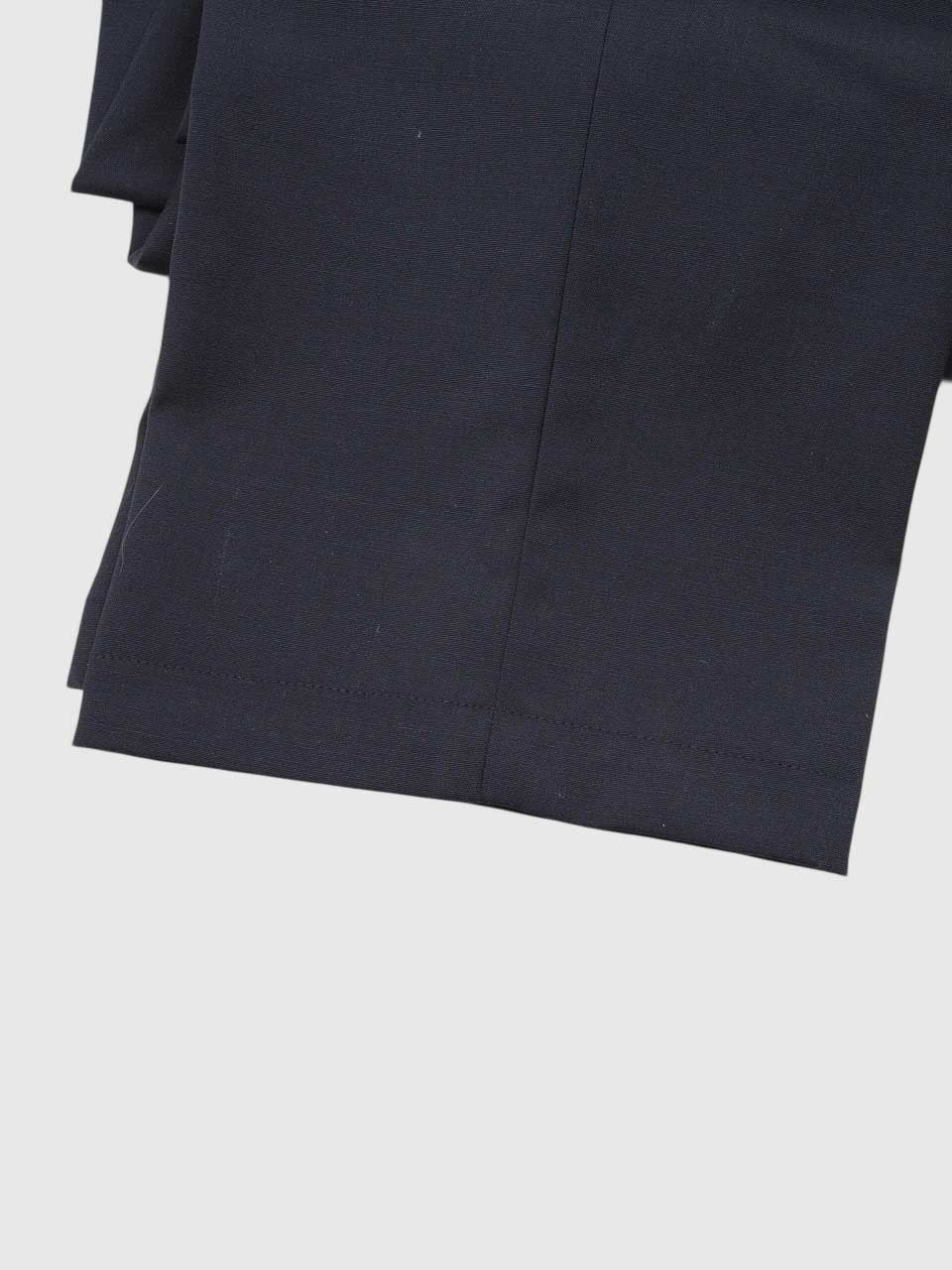 Loose Fit Light Wool Trousers Navy