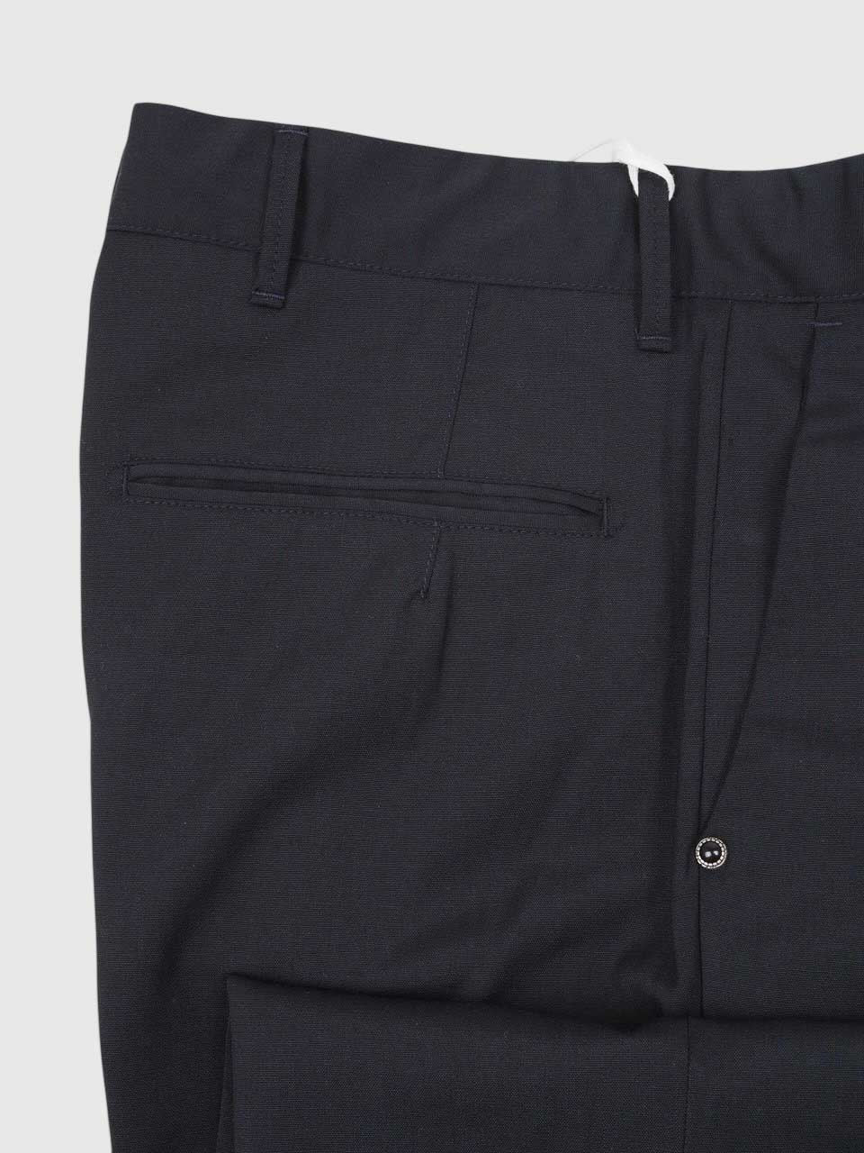 Loose Fit Light Wool Trousers Navy