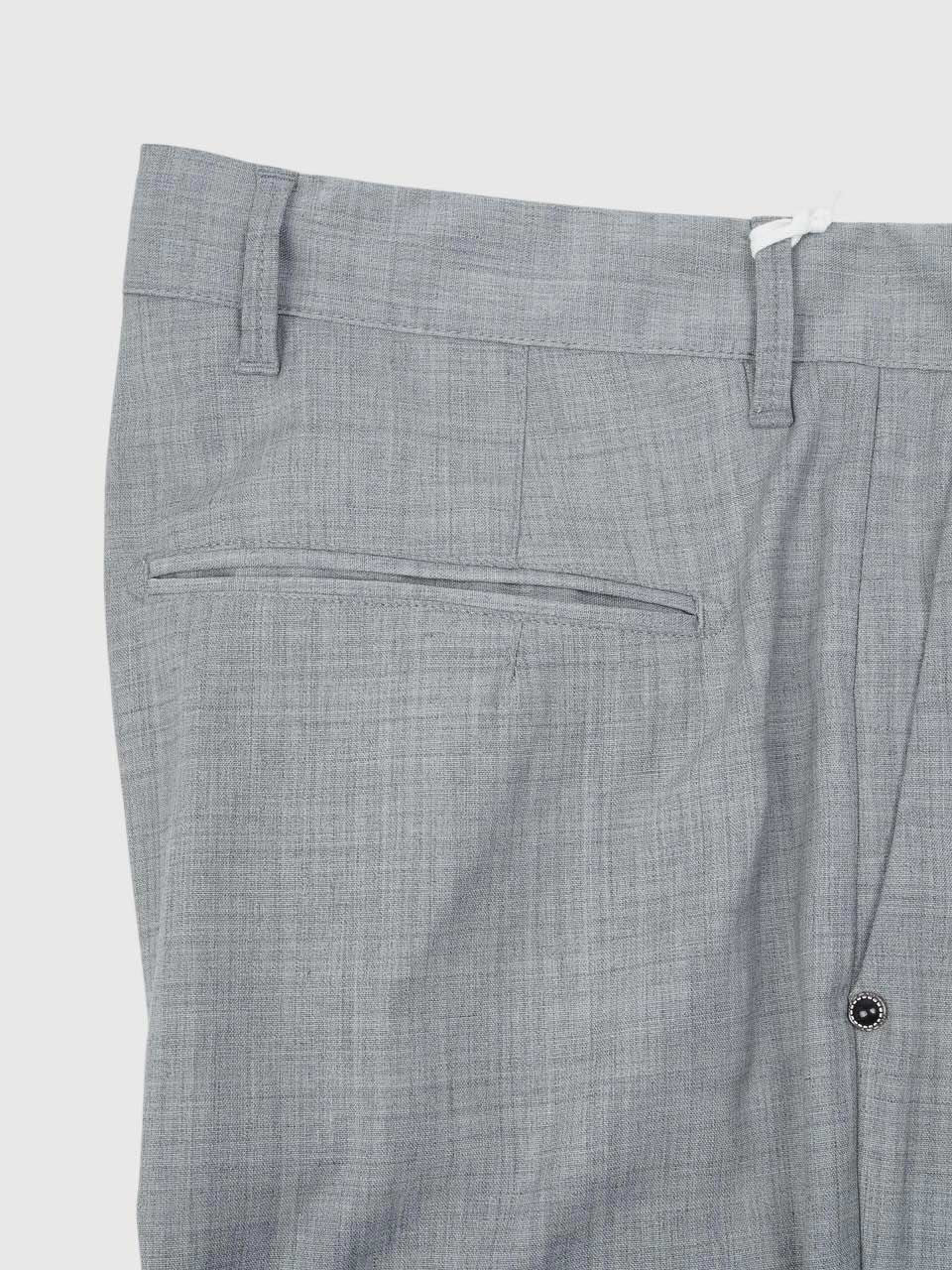 Loose Fit Light Wool Trousers Grey