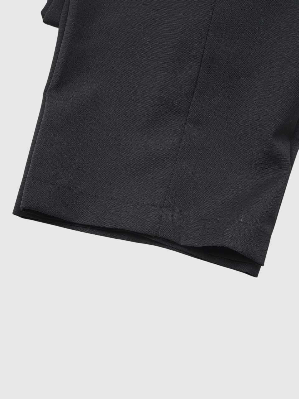Loose Fit Light Wool Trousers Black