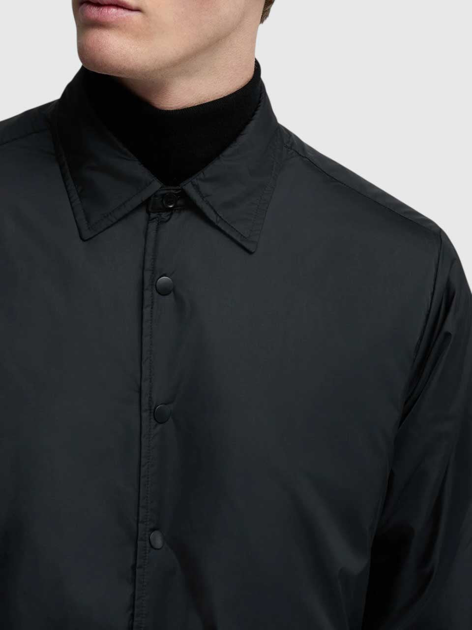 Water Repellent Nylon Overshirt Navy