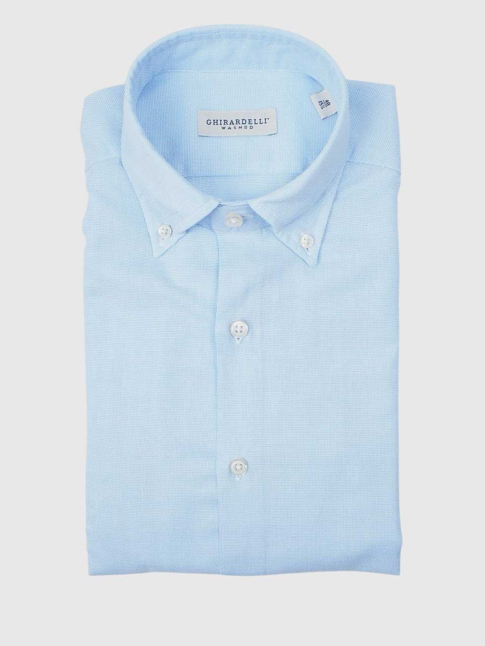 Structure Washed Business Shirt Blue