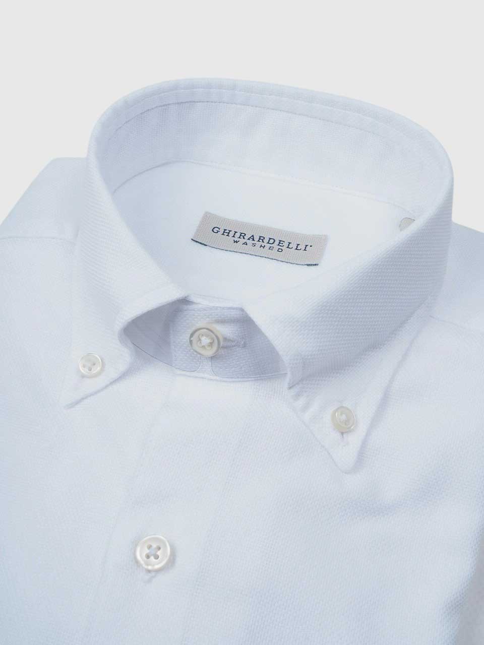 Structure Washed Business Shirt White