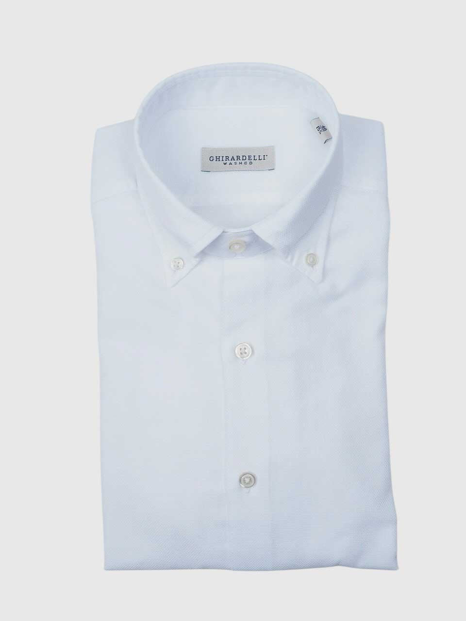 Structure Washed Business Shirt White