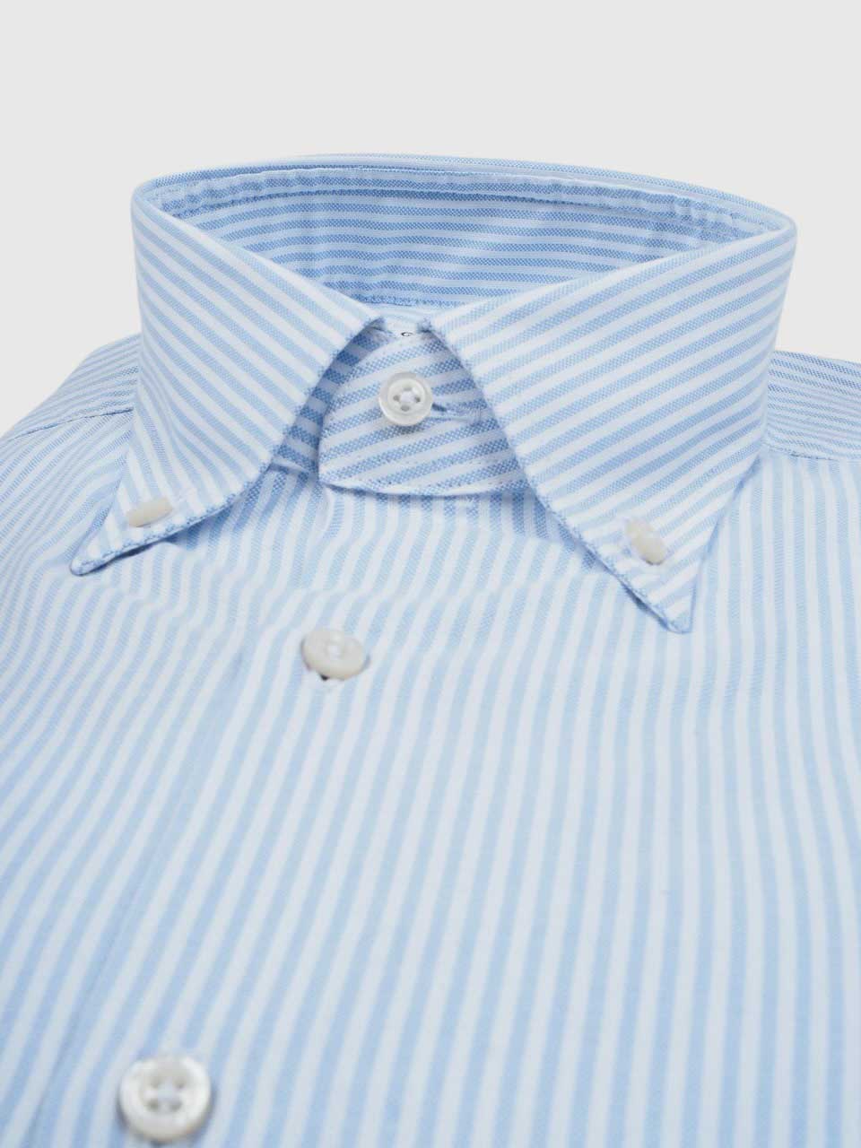 Ghirardelli 1911 Striped Oxford Shirt Botton Down White/Blue