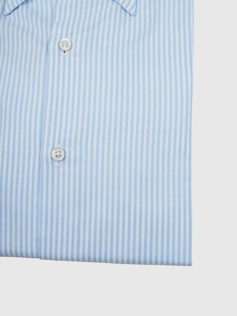 Ghirardelli 1911 Striped Oxford Shirt Botton Down White/Blue