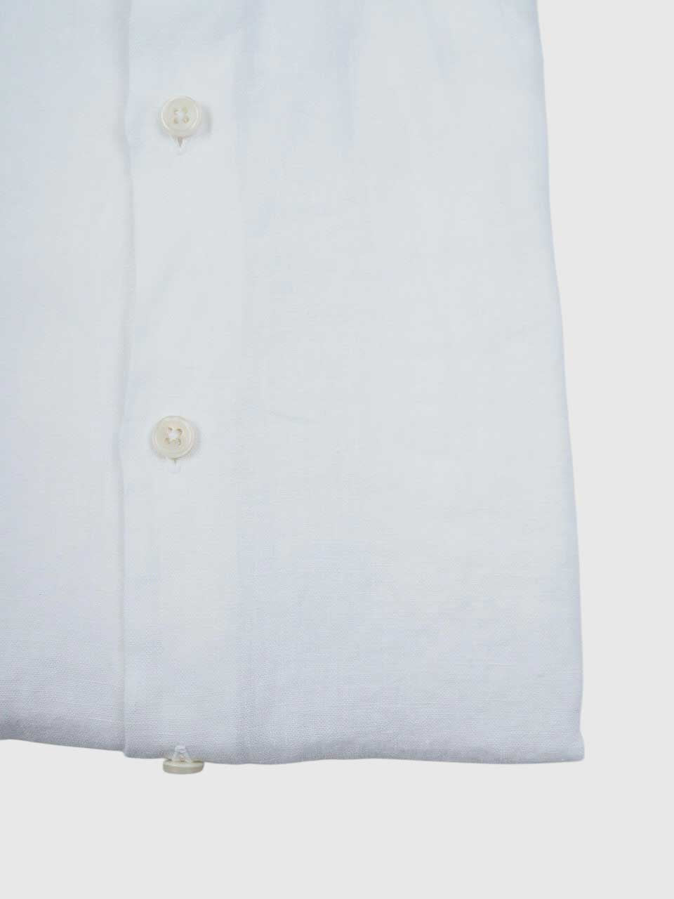Ghirardelli 1911 Washed Linen Shirt White