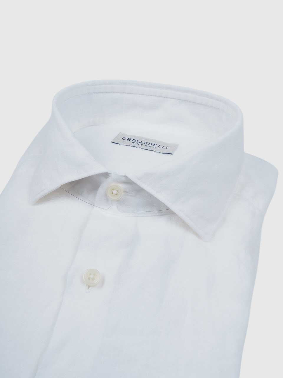 Washed Linen Shirt White