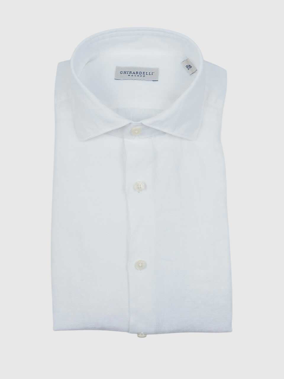 Washed Linen Shirt White
