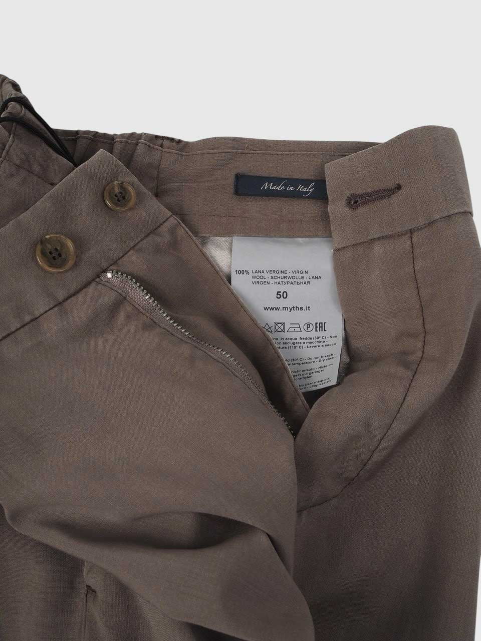 Summer Wool Trousers Brown