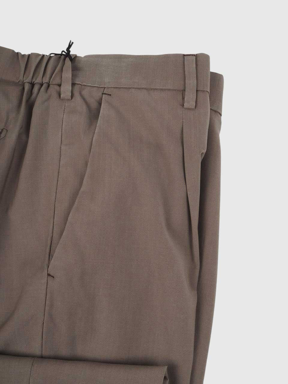 Summer Wool Trousers Brown