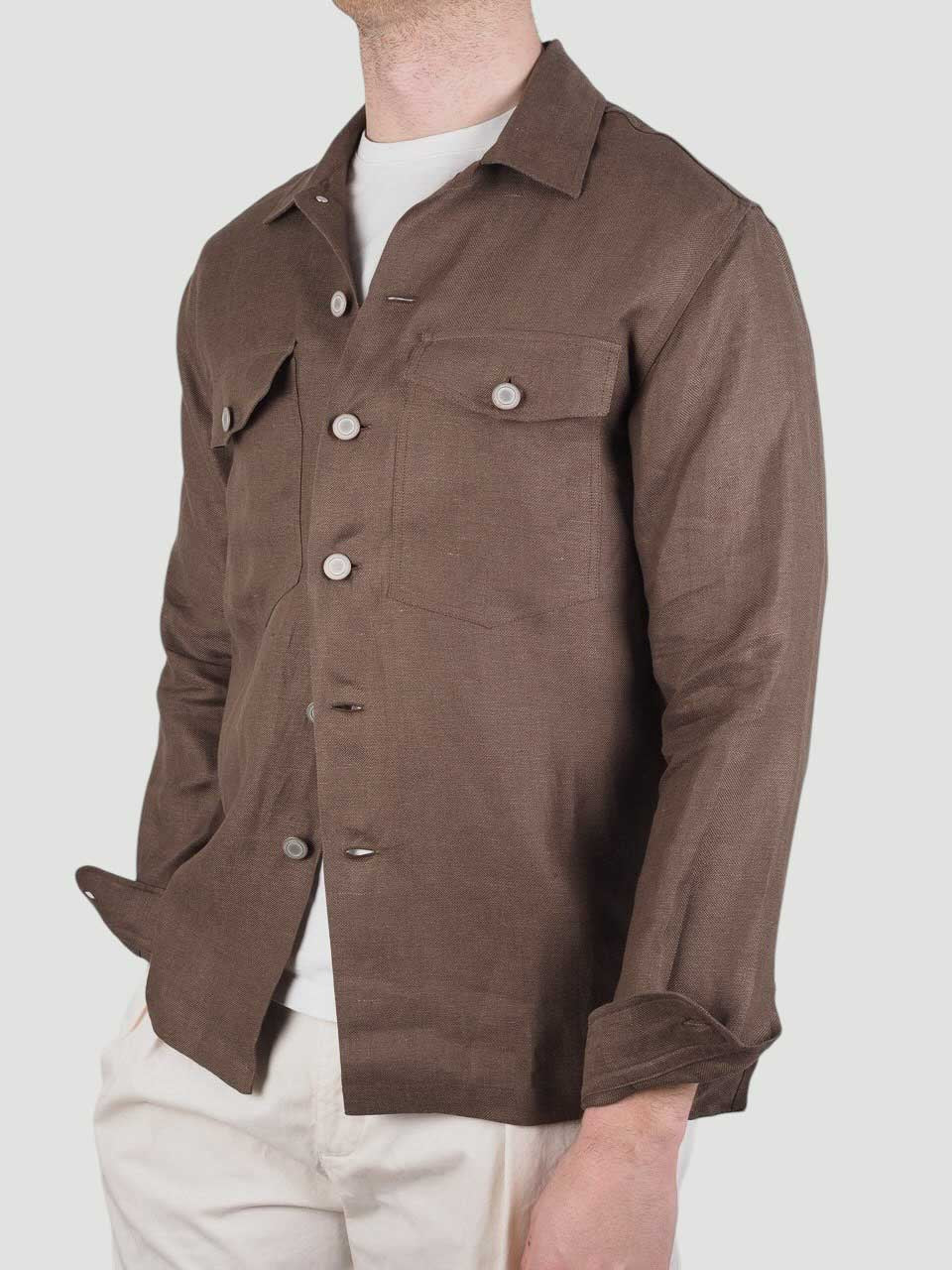 Linen Overshirt Brown