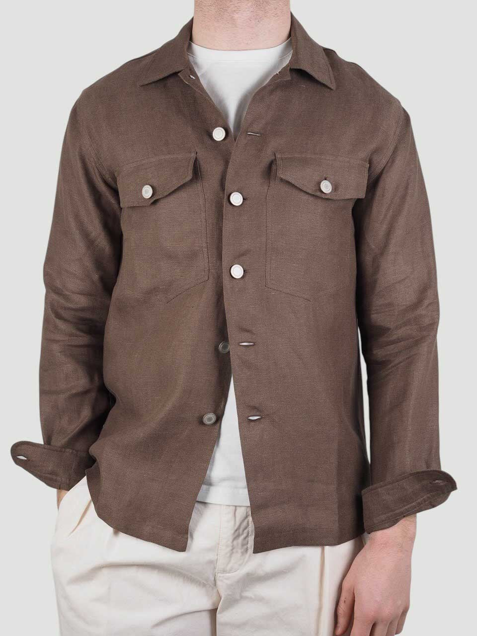 Linen Overshirt Brown