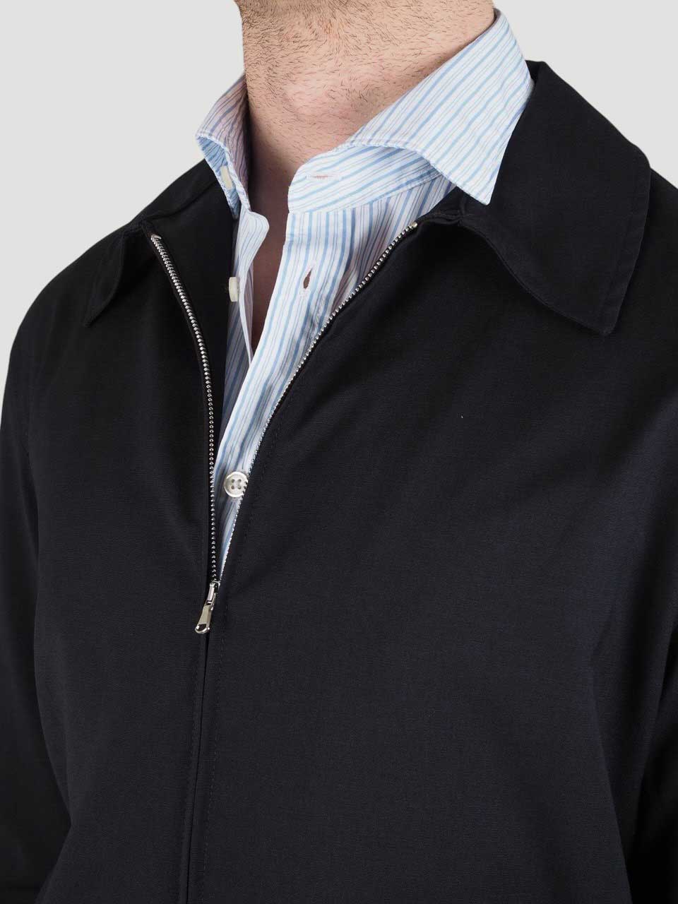 Wool Zip Overshirt Navy