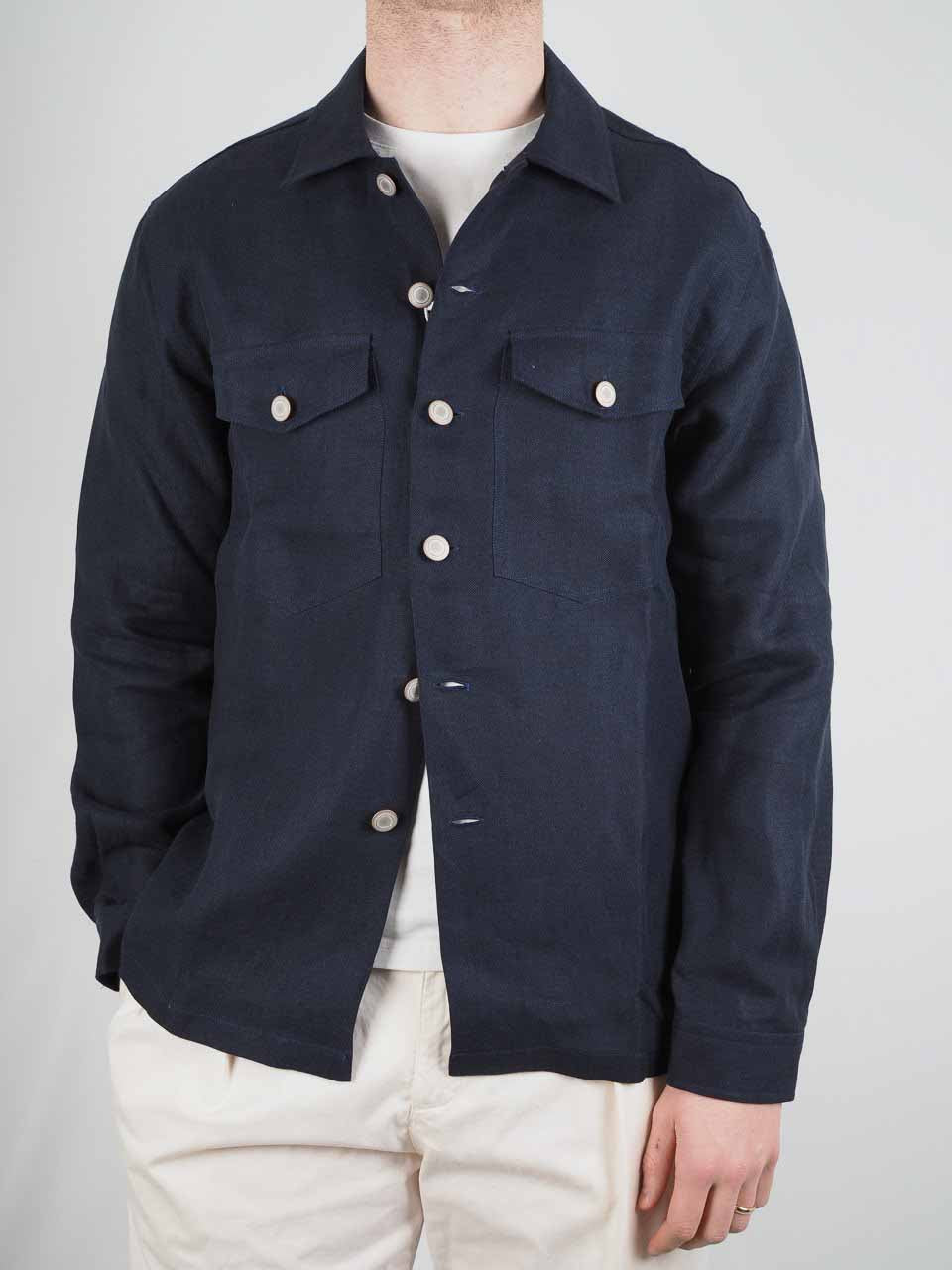 Linen Overshirt Navy