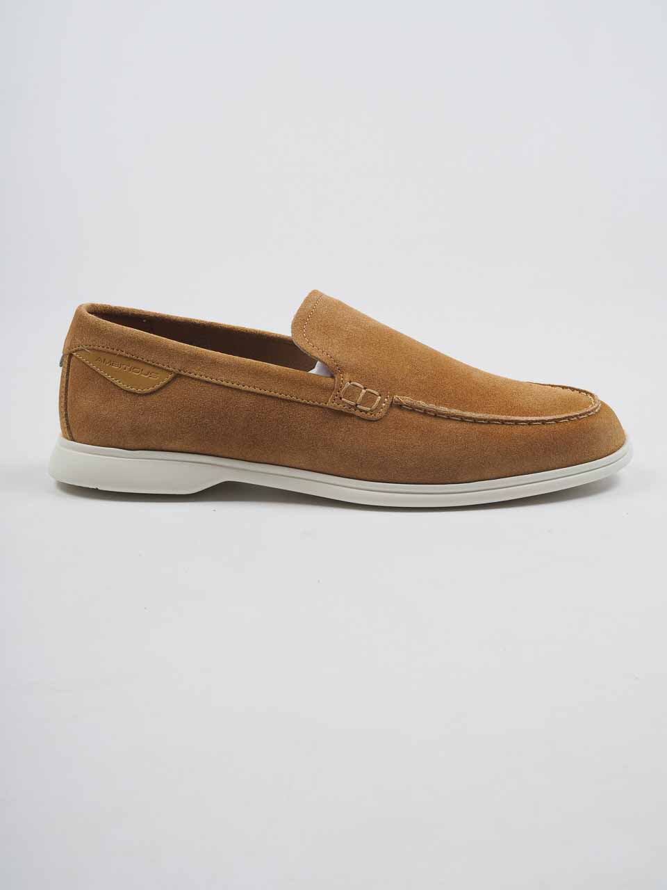 Suede Penny Loafer Camel