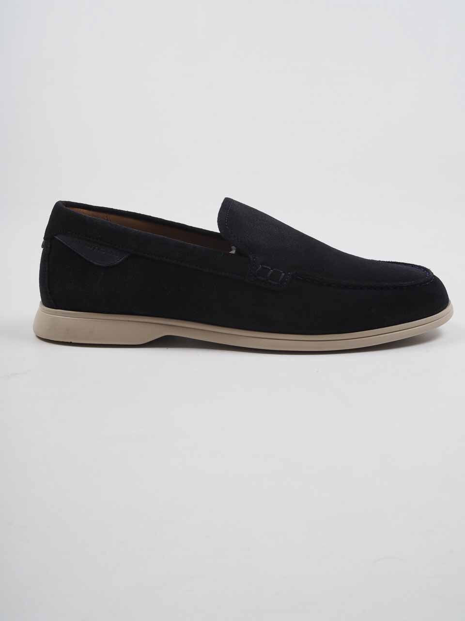Suede Penny Loafer Navy