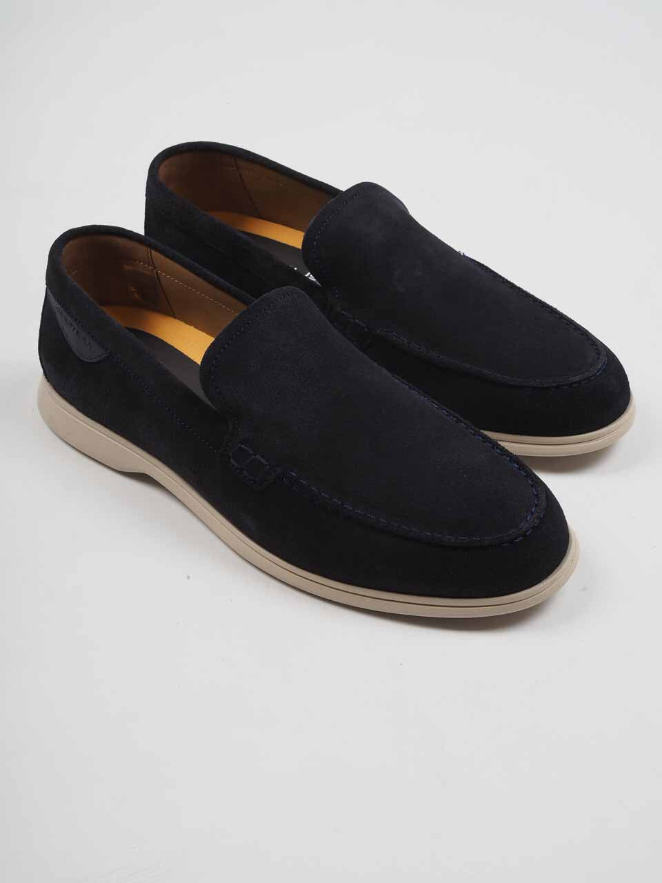 Suede Penny Loafer Navy