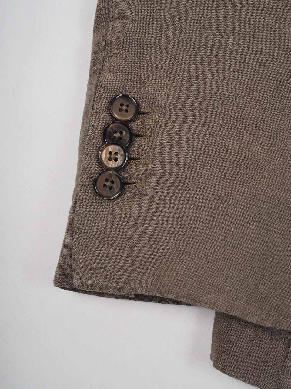 Regular Fit Linen Blazer Brown