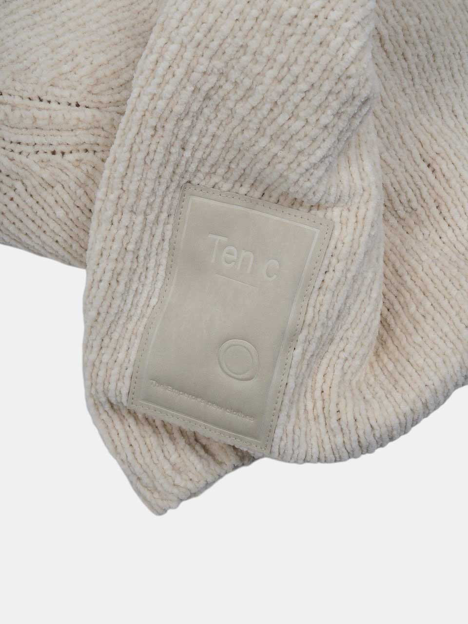 Ten C Hodded Cotton Chenille White