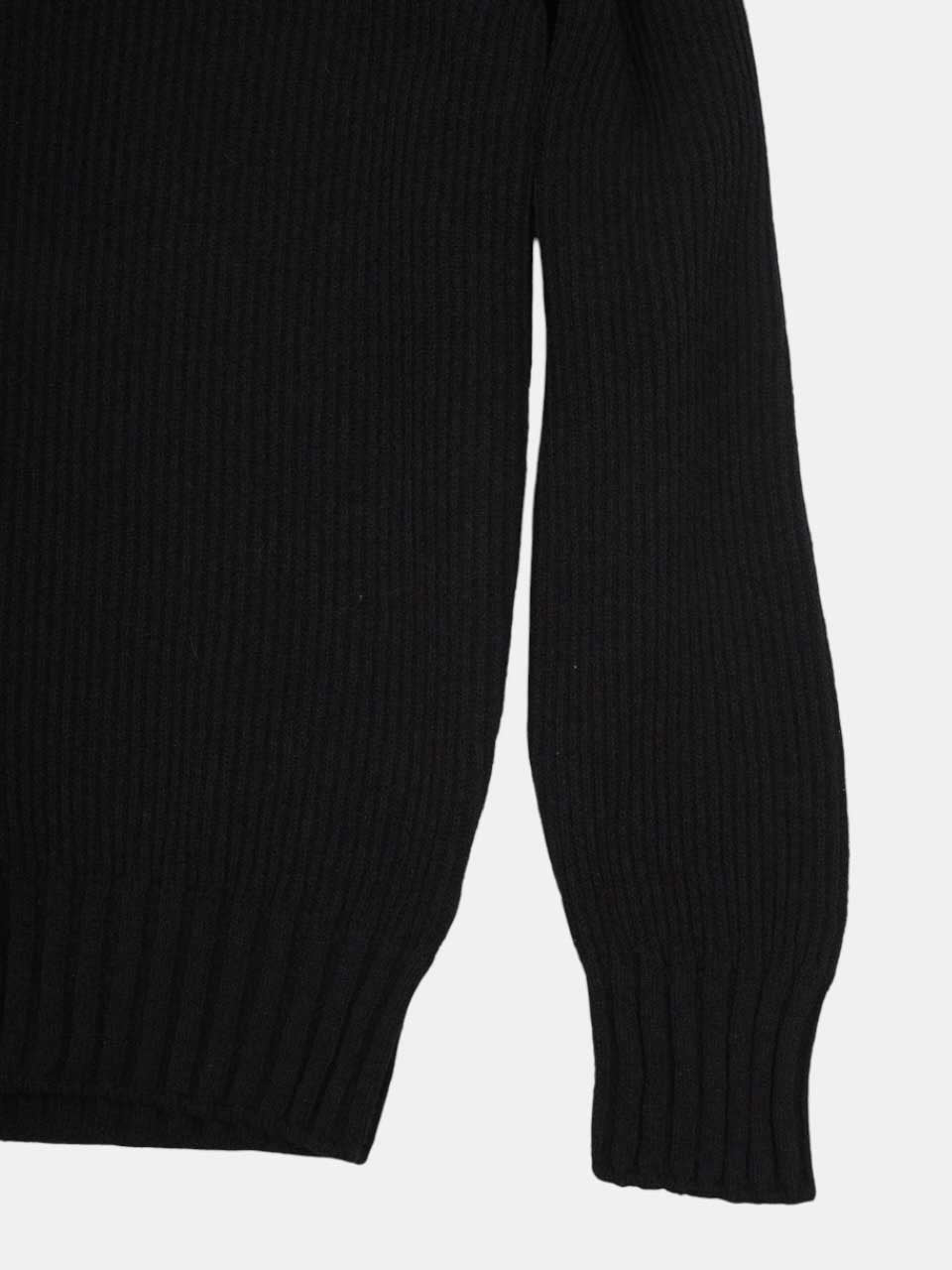 Gran Sasso Knitted Linen Cotton Blazer Black