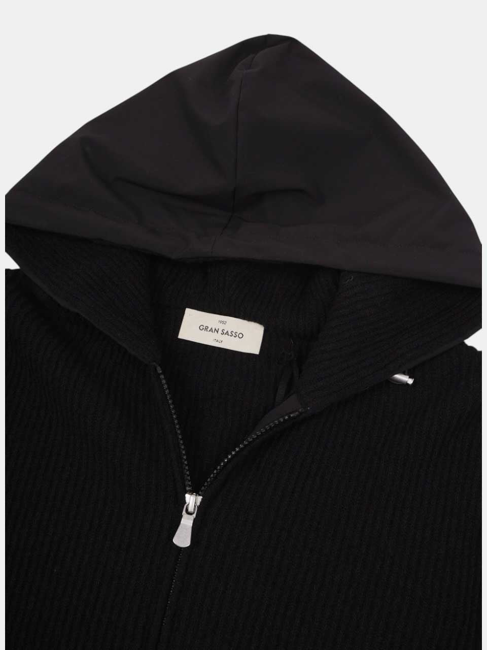 Gran Sasso Knitted Zip Jacket Black