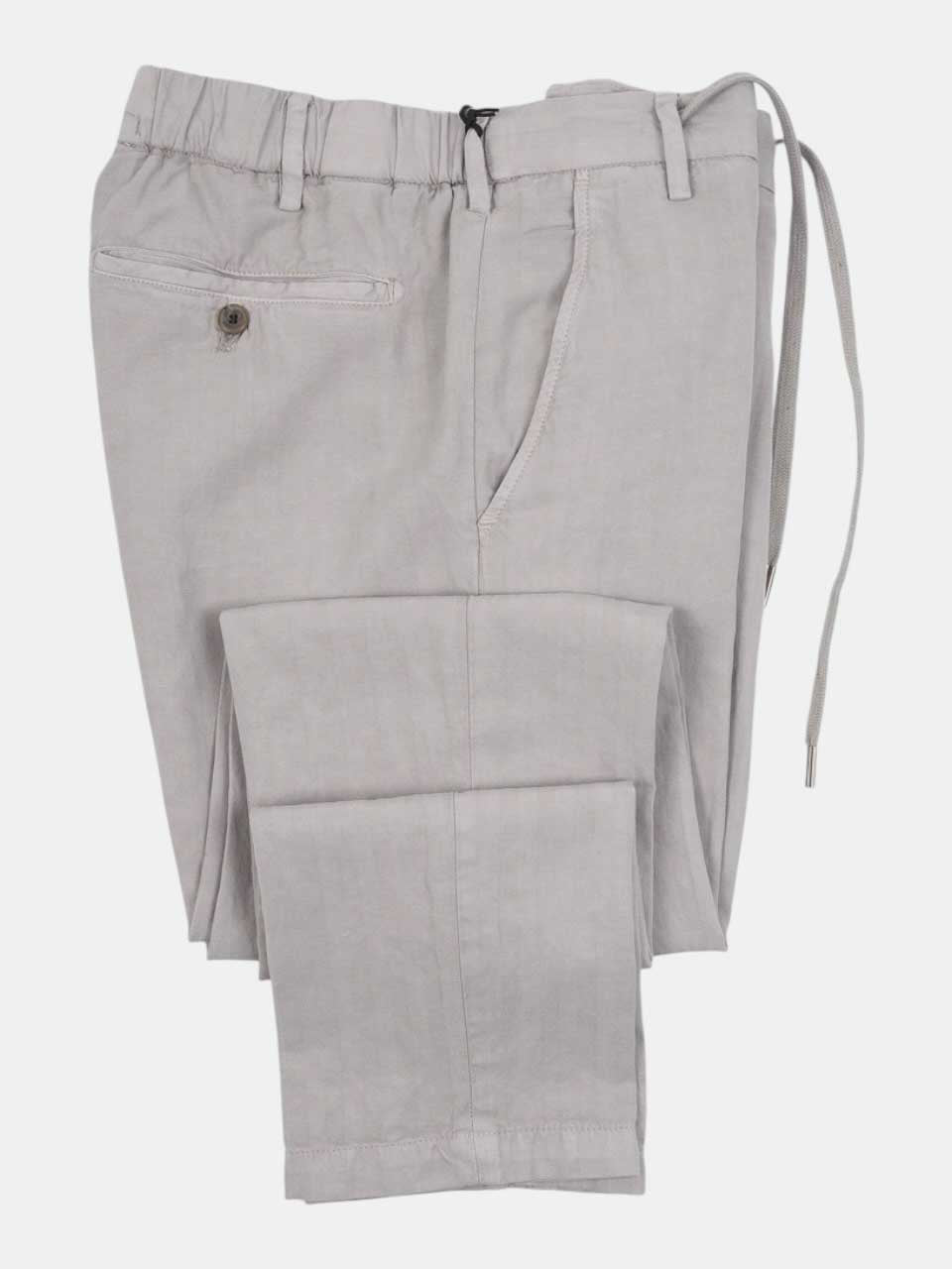 Lyocell Linen Herringbone Trousers light gray