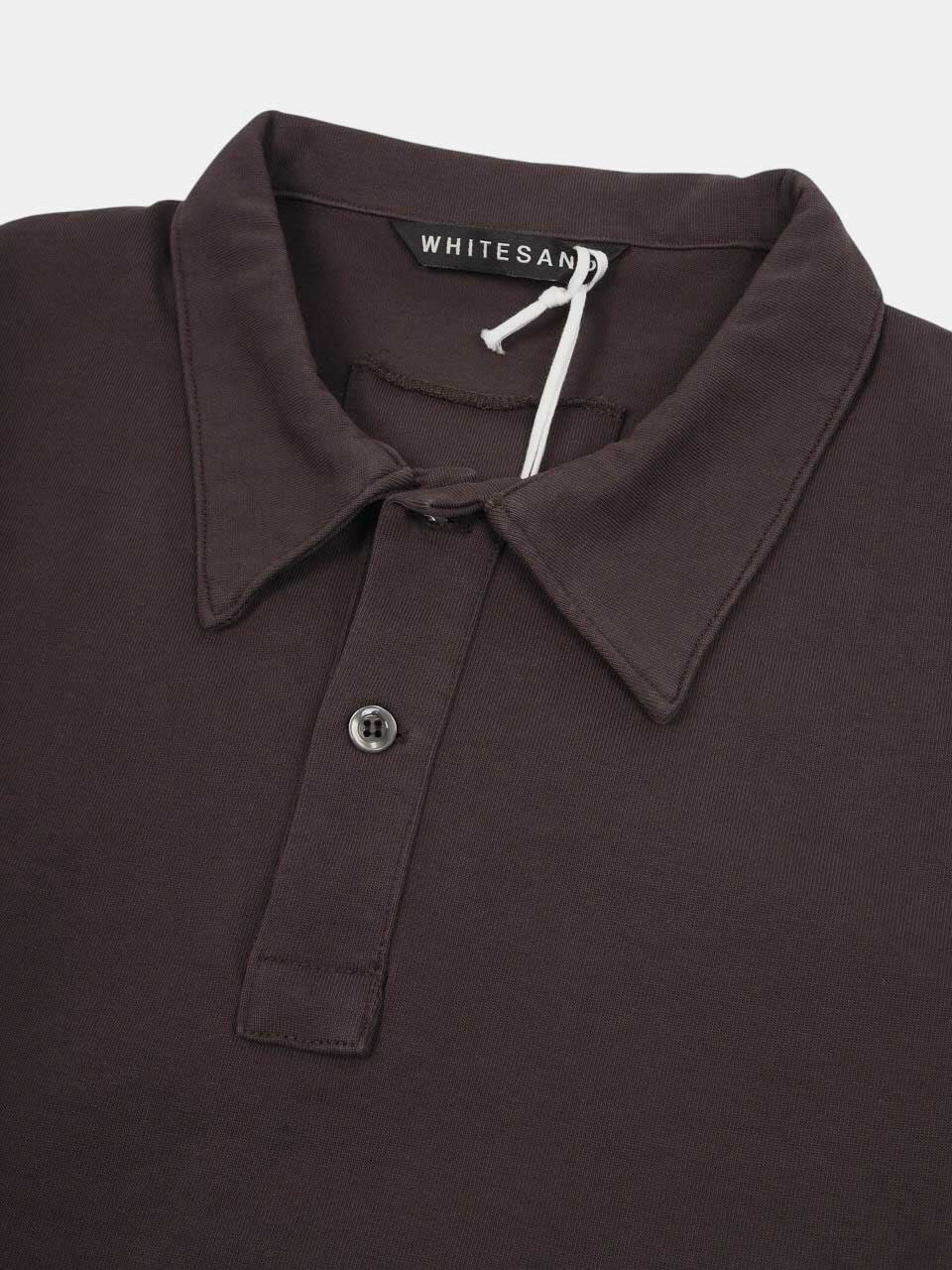 White Sand oversize Cotton polo brown
