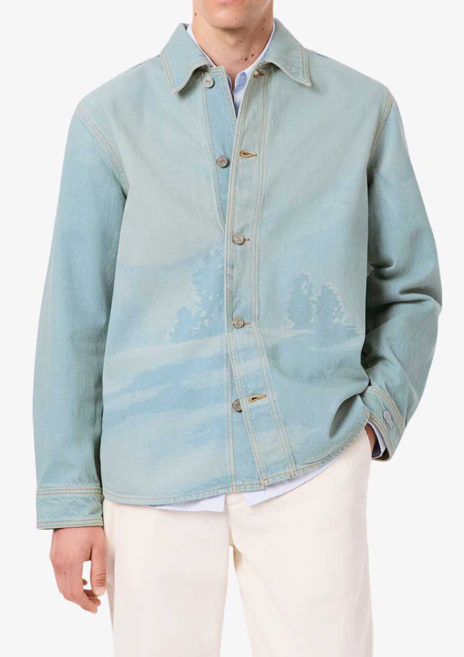 Lacoste Landscape Motif Denim Overshirt