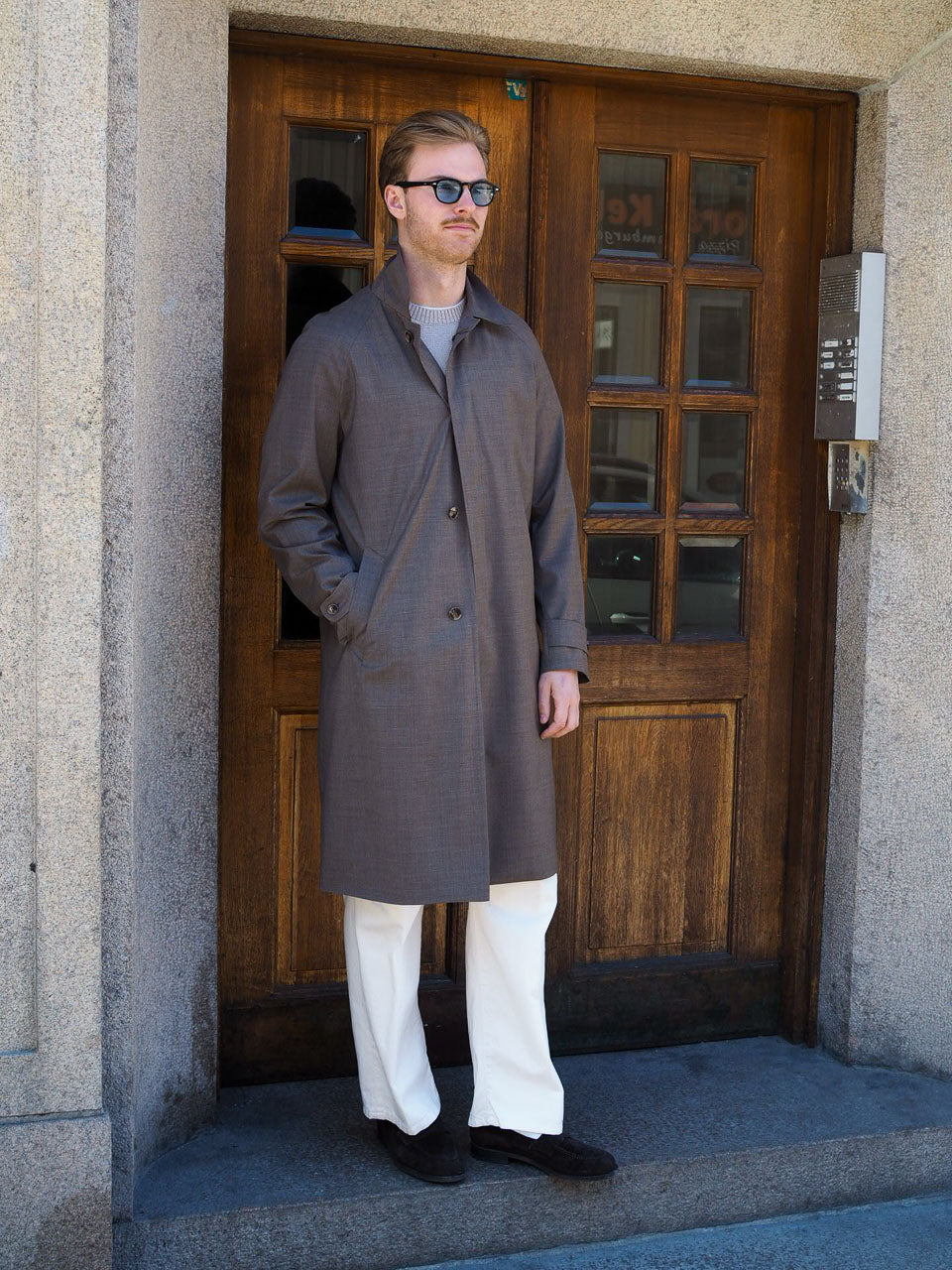 Studio 73 Light Raglan Coat Brown