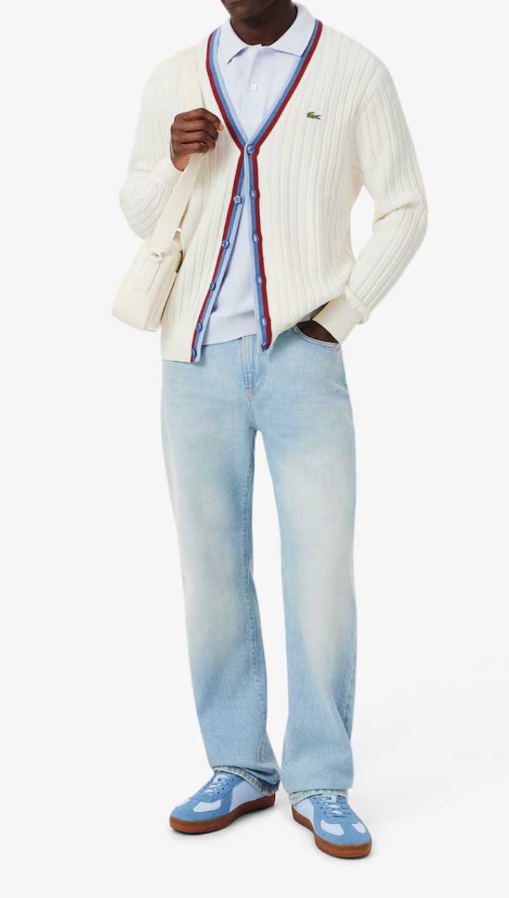 Lacoste French Made Archive Re-edition Knitted Cardigan