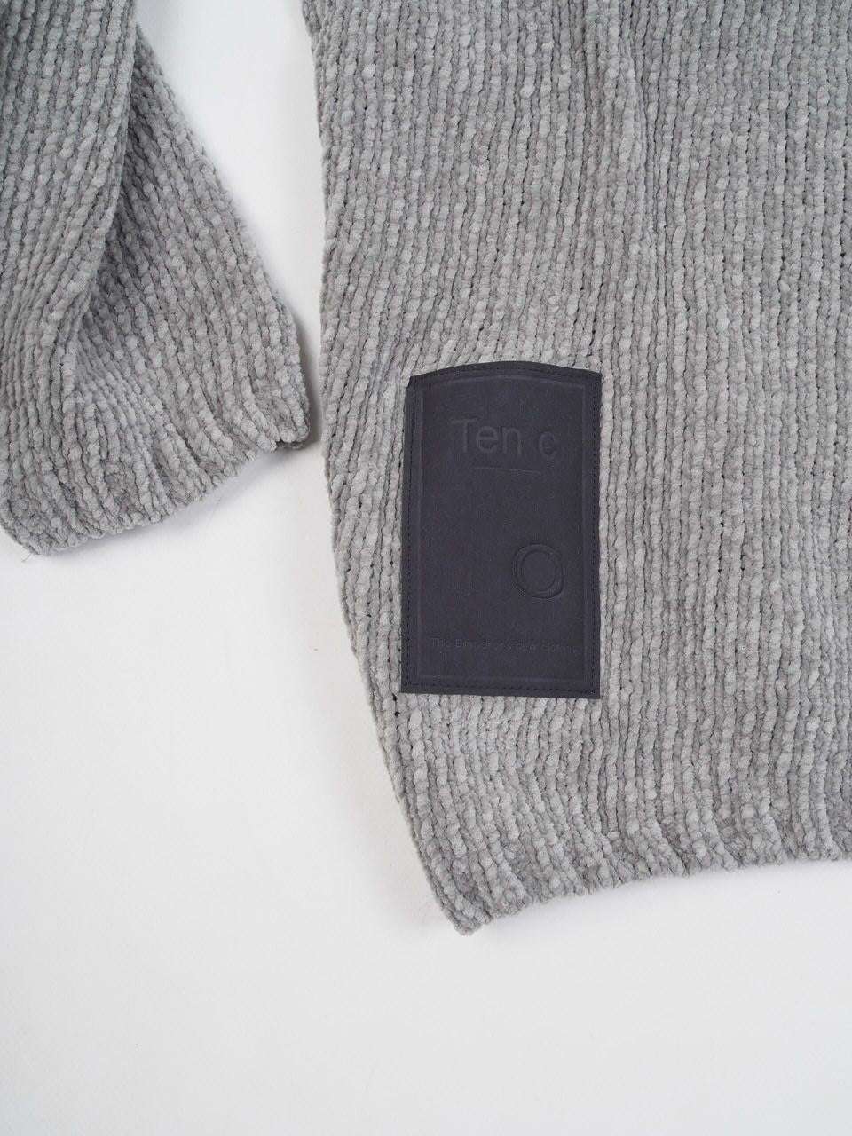 Ten C Chenille Cotton Sweater Grey