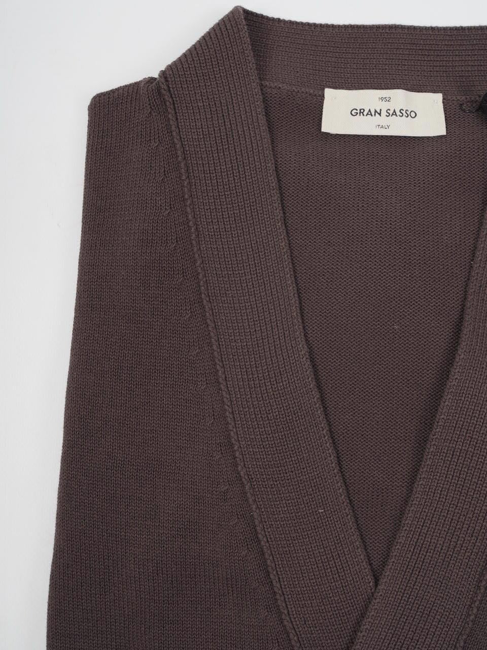 Gran Sasso Cotton Cardigan Brown