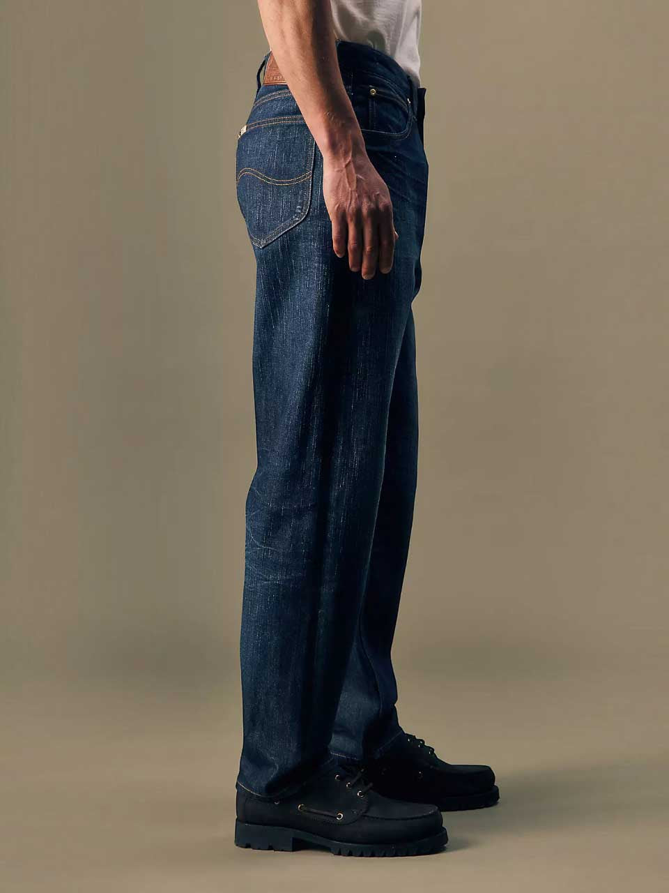 Lee Est.1889 Gold Relaxed Tapered Dark Denim Jeans