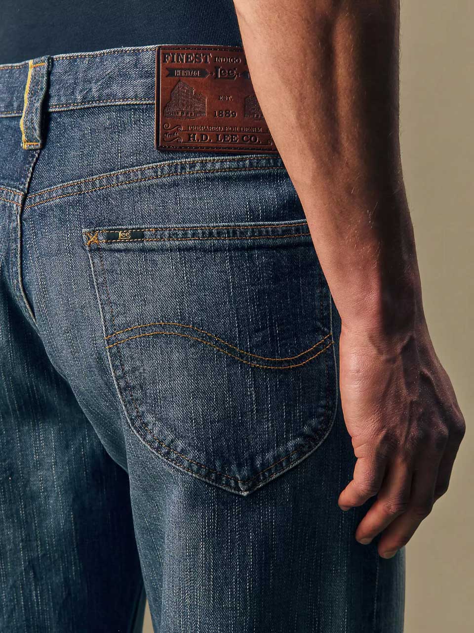 Lee Est.1889 Gold Relaxed Tapered Denim Jeans