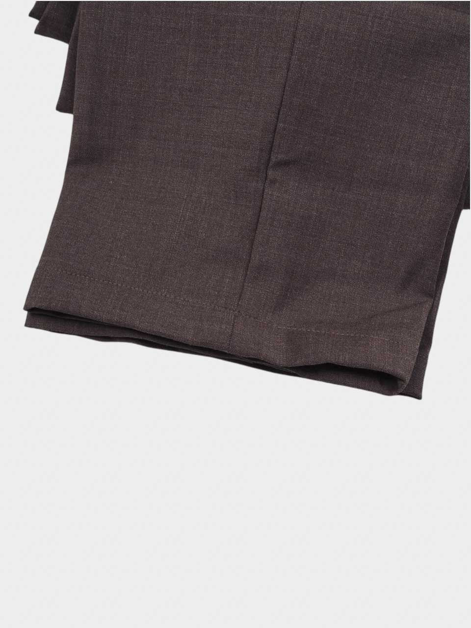 White Sand Loose Fit Wool Trousers Brown