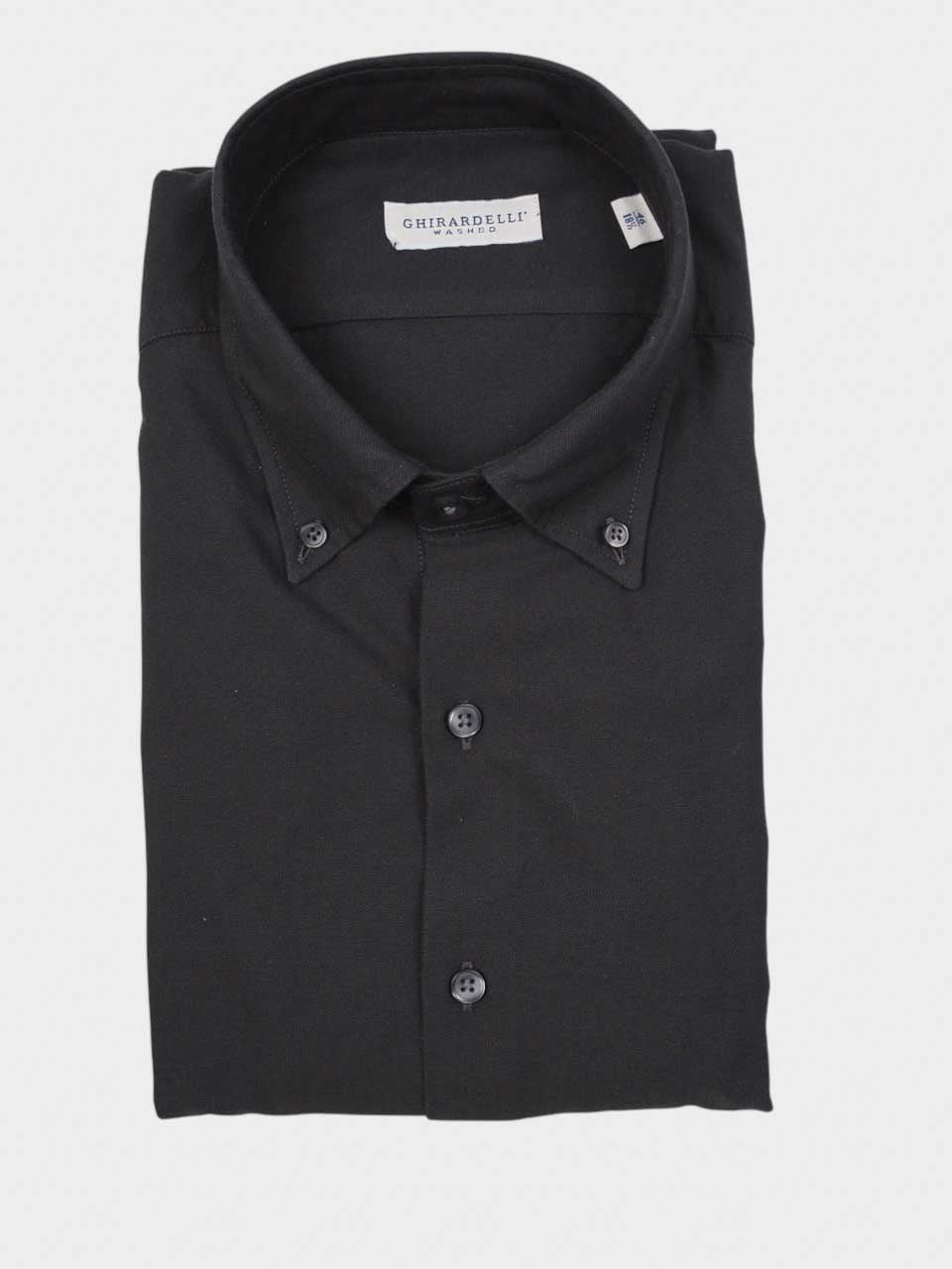 Ghirardelli 1911 Washed Oxford Button Down Shirt Dark Green