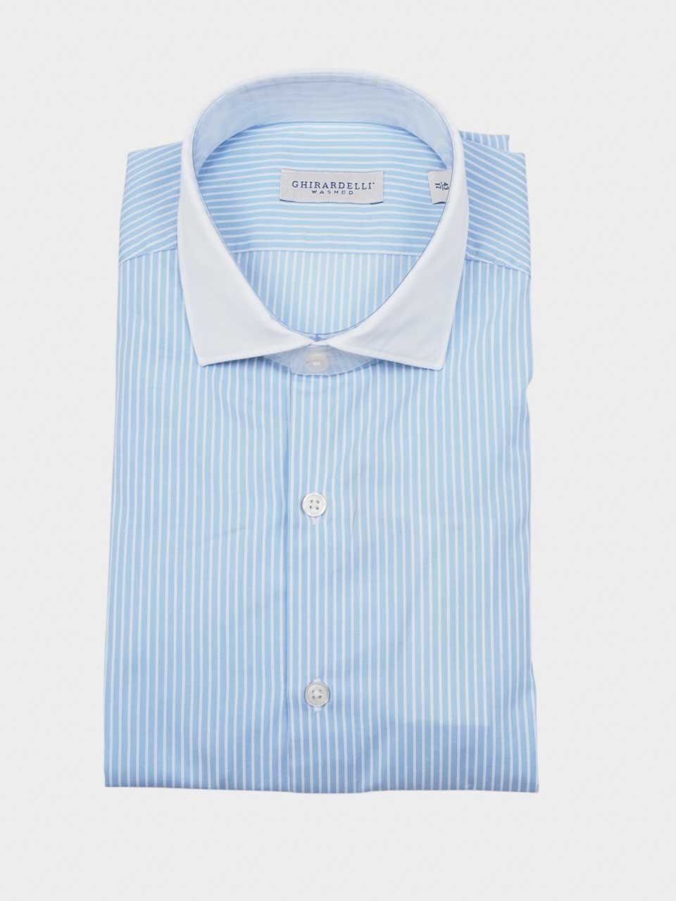 Striped Oxford Shirt Button-Down White/Blue
