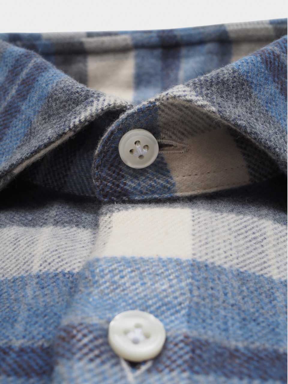 Sonrisa Luxury Flannel Shirt Checked Blue/White