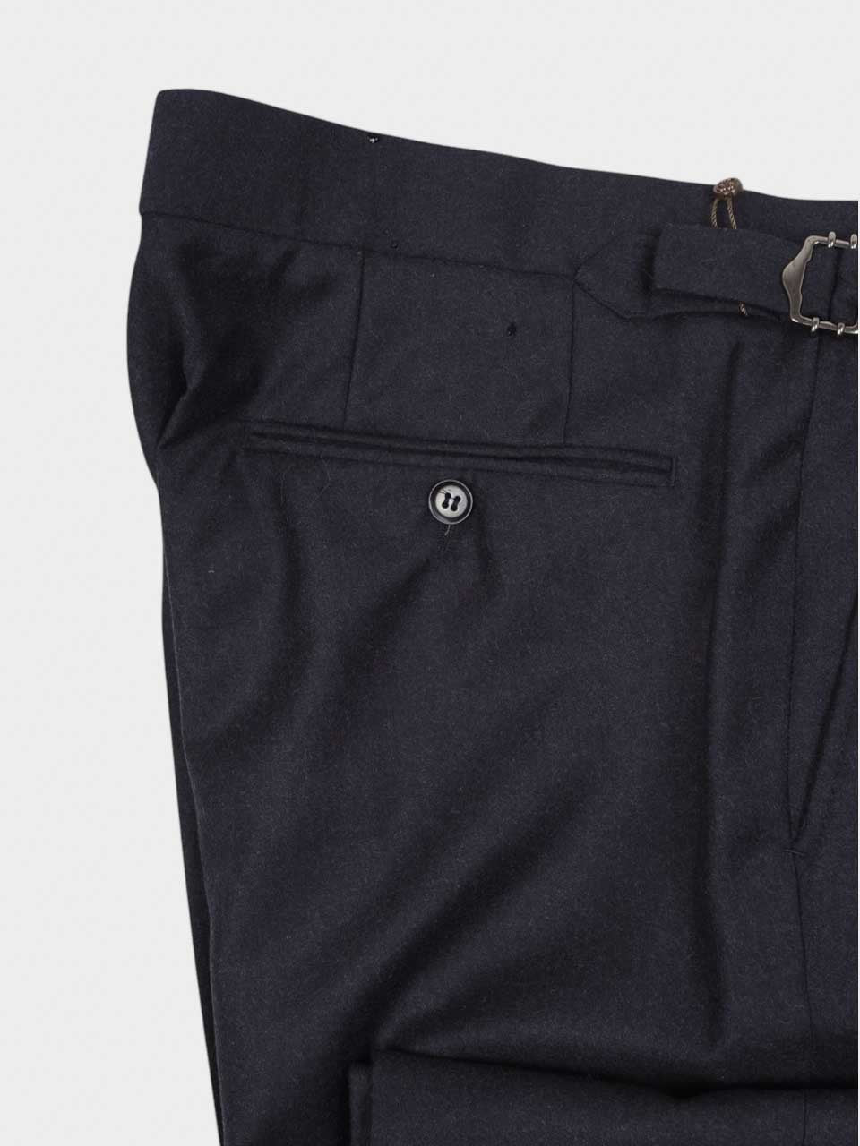 Studio 73 Flannel Trousers With Side Adjuster Navy