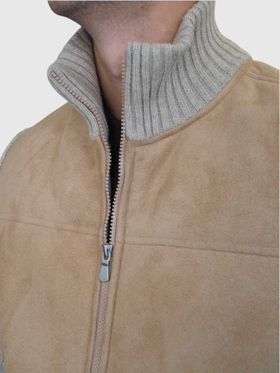 Gran sasso Knitted Hybrid Jacket Camel/Beige