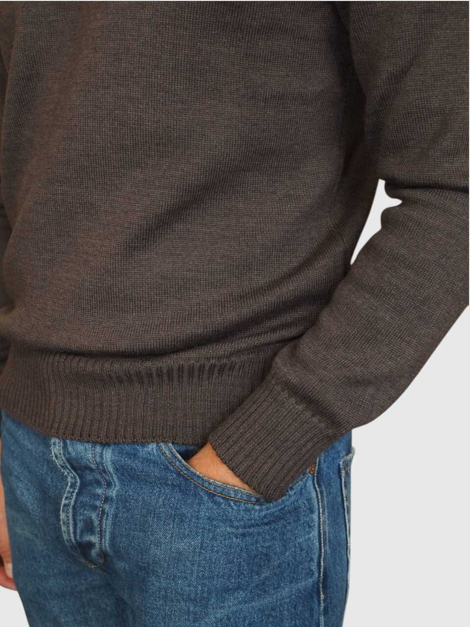 Gran Sasso Extrafine Merino Crew Neck Brown