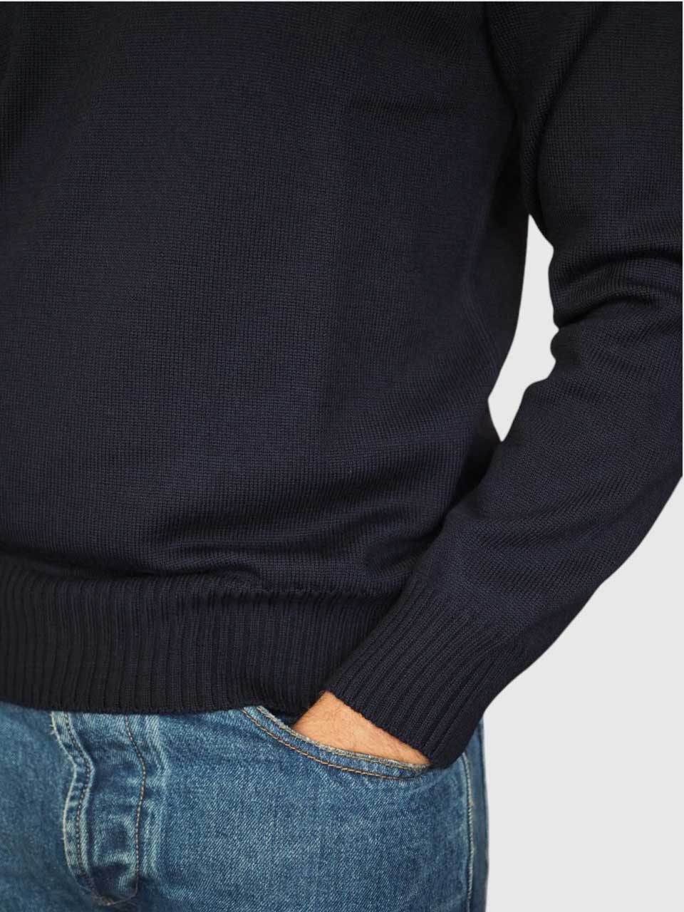 Gran Sasso Extrafine Merino Crew Neck Navy