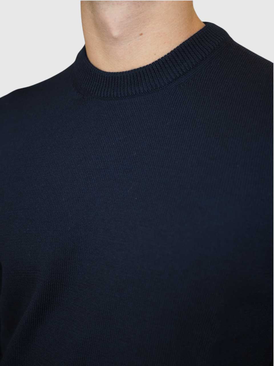 Gran Sasso Extrafine Merino Crew Neck Navy