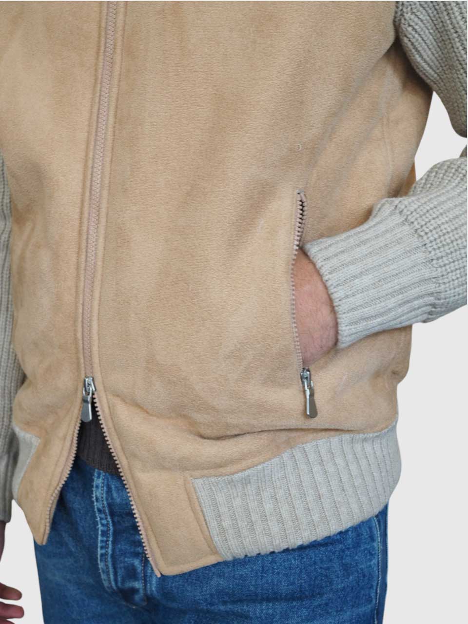 Gran sasso Knitted Hybrid Jacket Camel/Beige