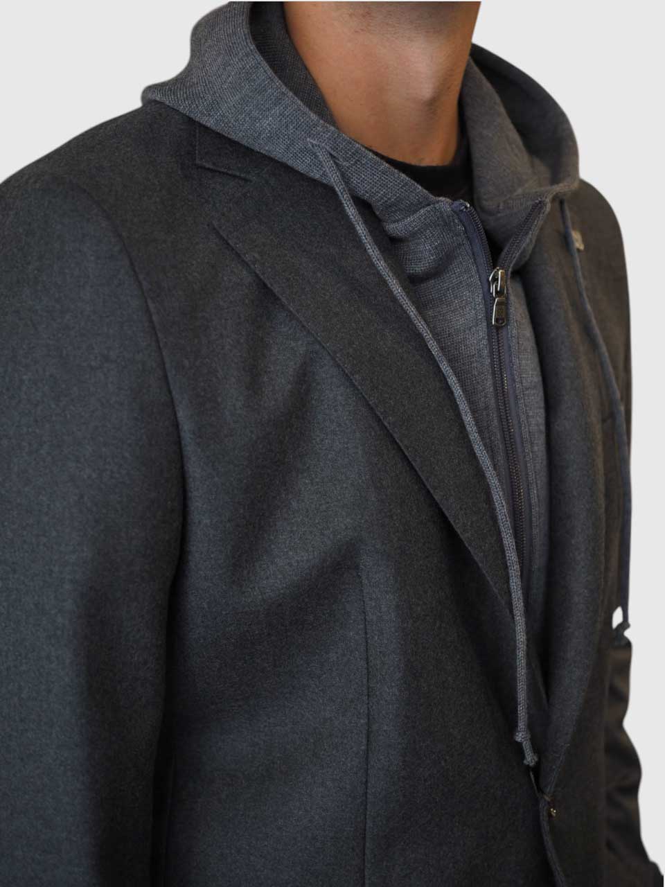 Studio 73 Knitted Flannel Hybrid Jacket Grey