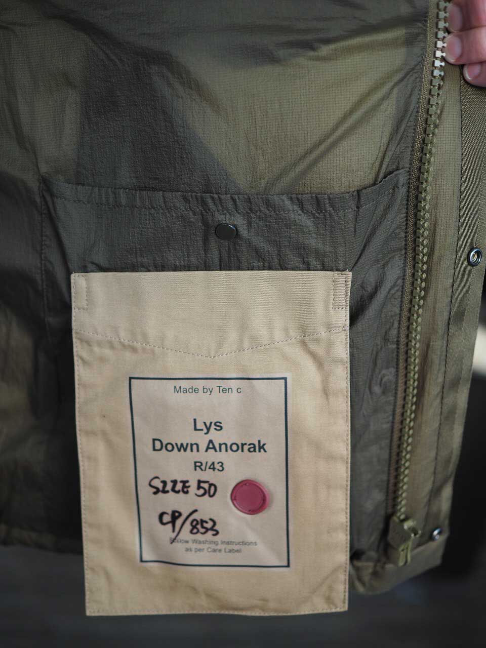 Ten C Lys Down jacket Green